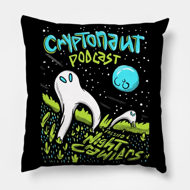 Fresno Nightcrawlers - Designed by Todd Purse Pillow by The Cryptonaut Podcast 