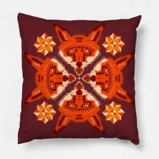 Geometric Fox Pillow