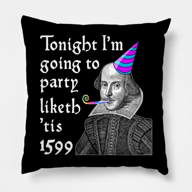 Funny Shakespeare Quote. English Literature New Year Party Pillow by HalfCat