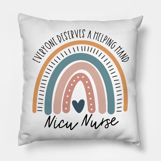 NICU Nurse Boho Rainbow Pillow by IndigoPine