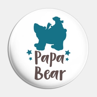 Papa Bear, Bear Cub, Cute Bear, Little Bear, Stars Pin