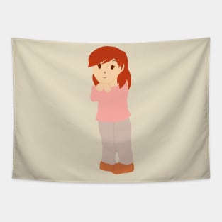 Shy Girl Tapestry