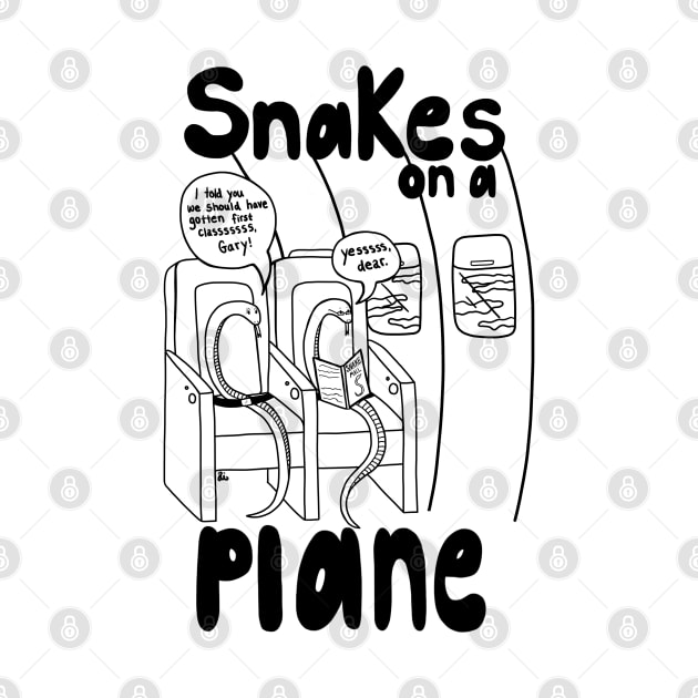 Snakes on a Plane (Black) by Aly Isaeff Art & Design