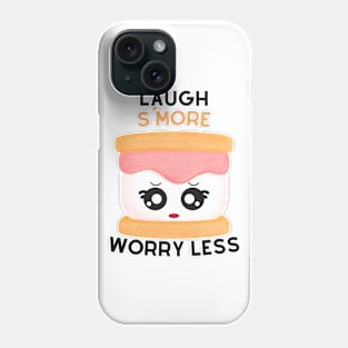 Laugh S'More Worry Less - Sad Brows Marshmallow Face Phone Case