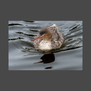 Merganser Gliding Across the Water T-Shirt