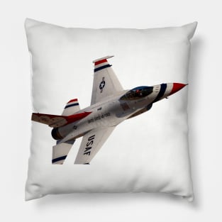 USAF Thunderbirds F-16C Solo Sneak Pass 3 no background Pillow