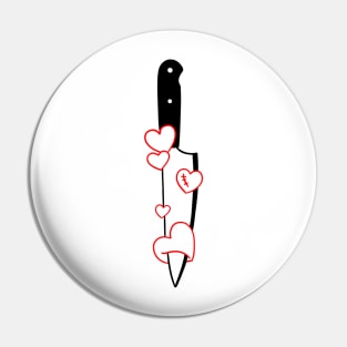 Heart Knife Pin