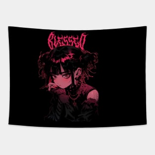 Gothic Anime Design "Blessed" Tapestry