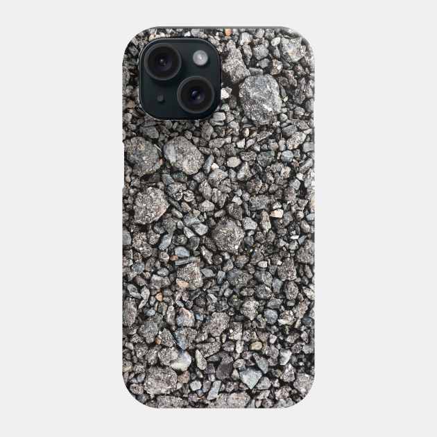 Rough Black Gravel Surface Road Phone Case by textural