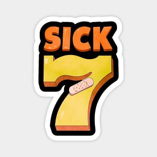 Sick Seven Meme Tee Six Seven 67 Trending design Magnet