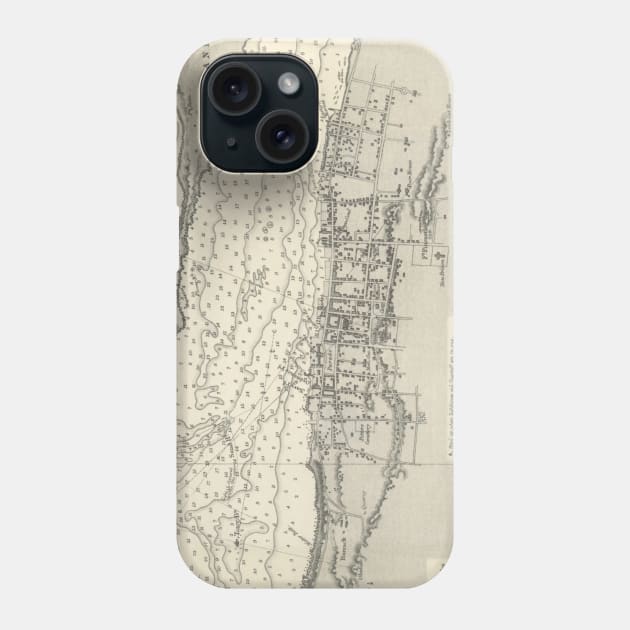 Vintage Map of Nassau Bahamas (1884) Phone Case by Bravuramedia