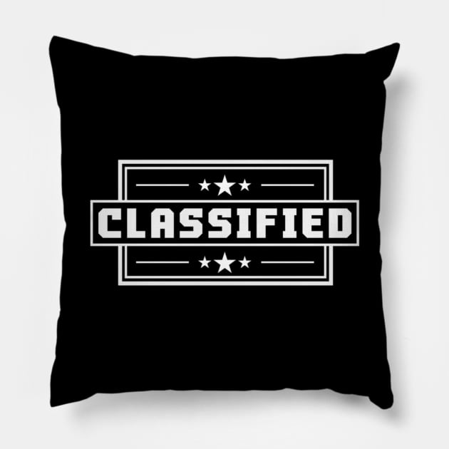 Classified Logo Full Pillow by eradication0