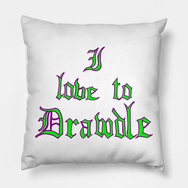 draw and doodle Pillow by Oluwa290