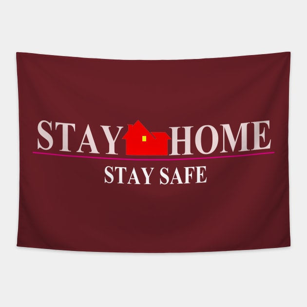Stay Home stay safe Tapestry by peekxel