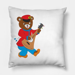 Funny bear musician Pillow