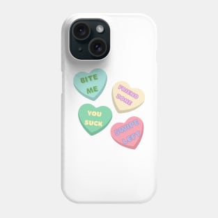 Conversation hearts anti Valentine’s Day Phone Case