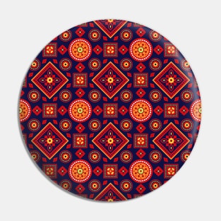 Ajrak Traditional Pattern Pin