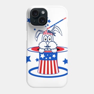 Independence day T-Shirt - Funny Rabbit T-Shirt Phone Case