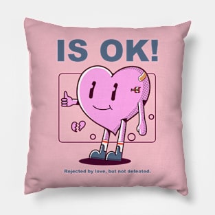 IS OK, Vintage Character Valentine Cartoon Pillow