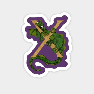 Green Dragon Letter X 2023 Magnet