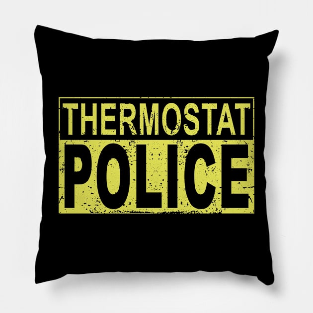 Thermostat Police Pillow by ZimBom Designer