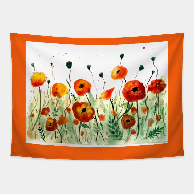 Poppies Tapestry by Tstafford