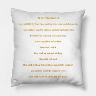 The 10 Commandments Pillow