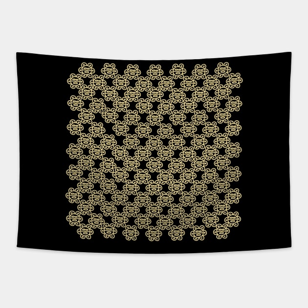 Light Yellow Sun Pattern Tapestry by Catt Bonilla