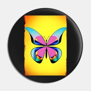 CUTE MULTICOLORED BUTTERFLY PAINTING Pin