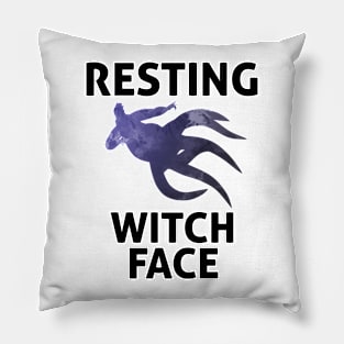 Resting Witch Face Inspired Silhouette Pillow