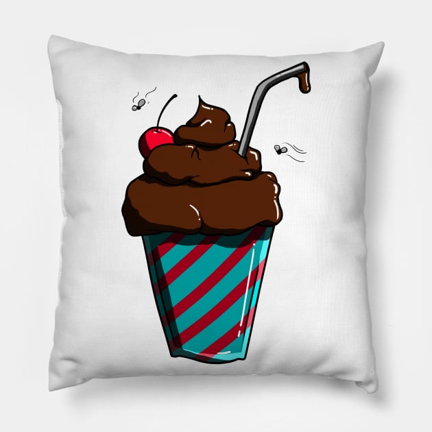 Forbidden poop shake Pillow by KaiTech Design