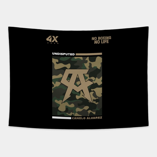 Canelo Camouflage 4x Champion Tapestry by cagerepubliq