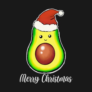 Cute Avocado Merry Christmas Xmas  Funny T-Shirt