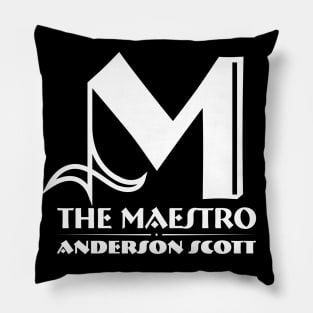 Maestro White Logo Pillow