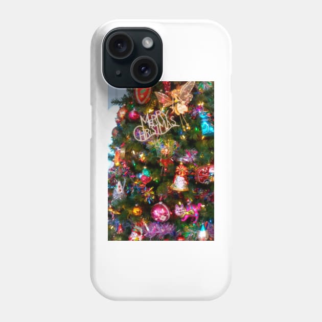 Merry Christmas Decorated tree Phone Case by photogarry