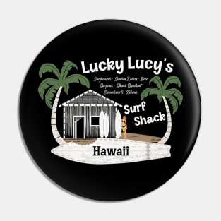 Lucky Lucy's Surf Shack Surfer Pin