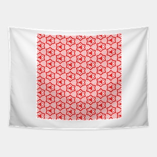Christmas Ikat Pattern Red Tapestry