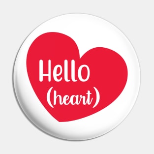 Hello heart Pin