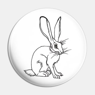 Furry Hare Pin