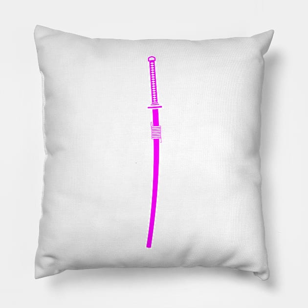 katana (pink) Pillow by PabloDeChenez