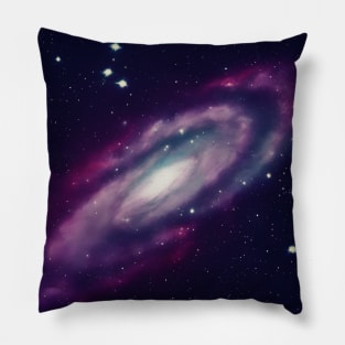 Pink Galaxy Nebula Pillow