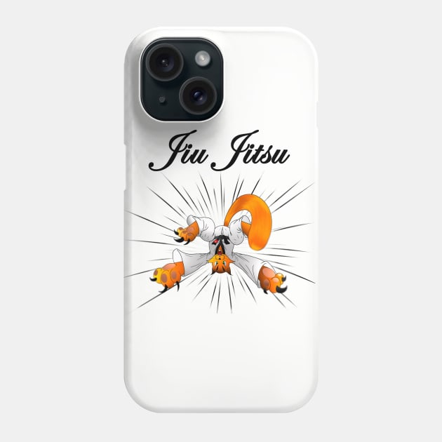 Jiu Jitsu Cat Phone Case by UpsideDownJiuJItsu