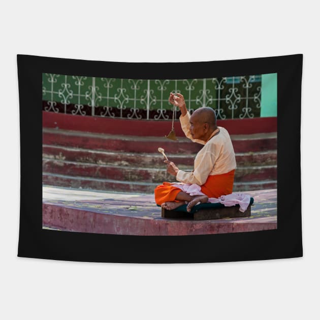 Nun, Shwemawdaw Paya, Bago Tapestry by bulljup