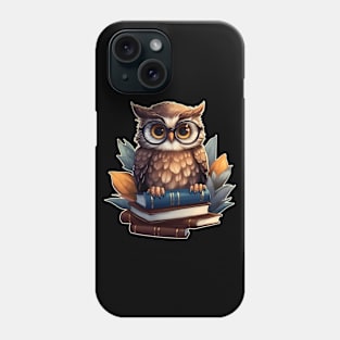 Owl with books Phone Case