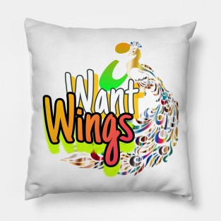 'I Want Wings'." Pillow