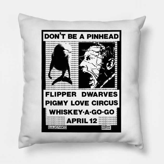 Flipper / Dwarves / Pigmy Love Circus Punk Flyer Pillow by Punk Flyer Archive