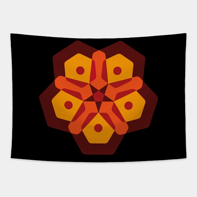 Retro Radial Tapestry by n23tees