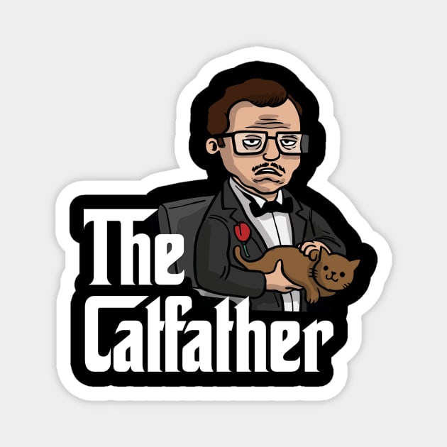 The Catfather - Fathers Day Gifts For Dad - Cats Lovers - Animal Lover – Parody Movies - Funny Cat Owner Magnet by andreperez87