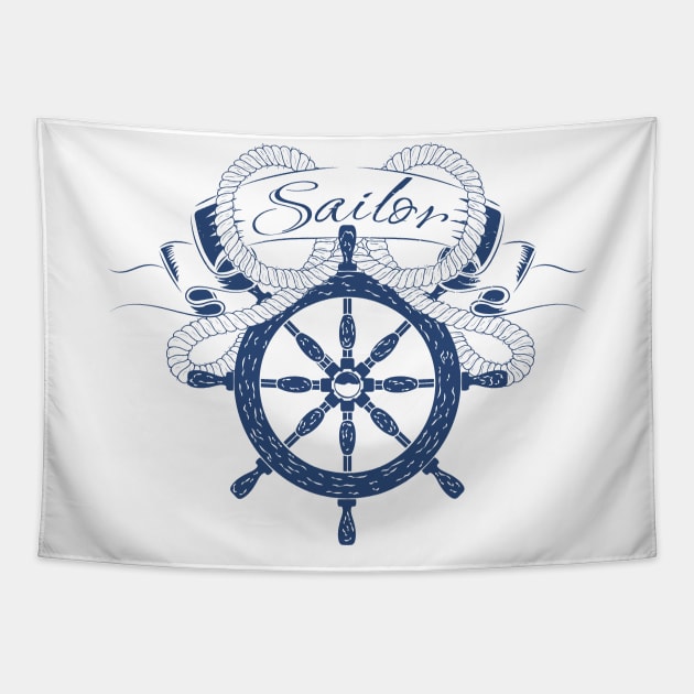 Sailor, nautical, maritime design Tapestry by Lenny241