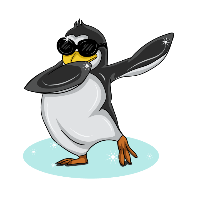 'Dabbing Dancing Penguin' Funny Dabbing Animal Gift by ourwackyhome